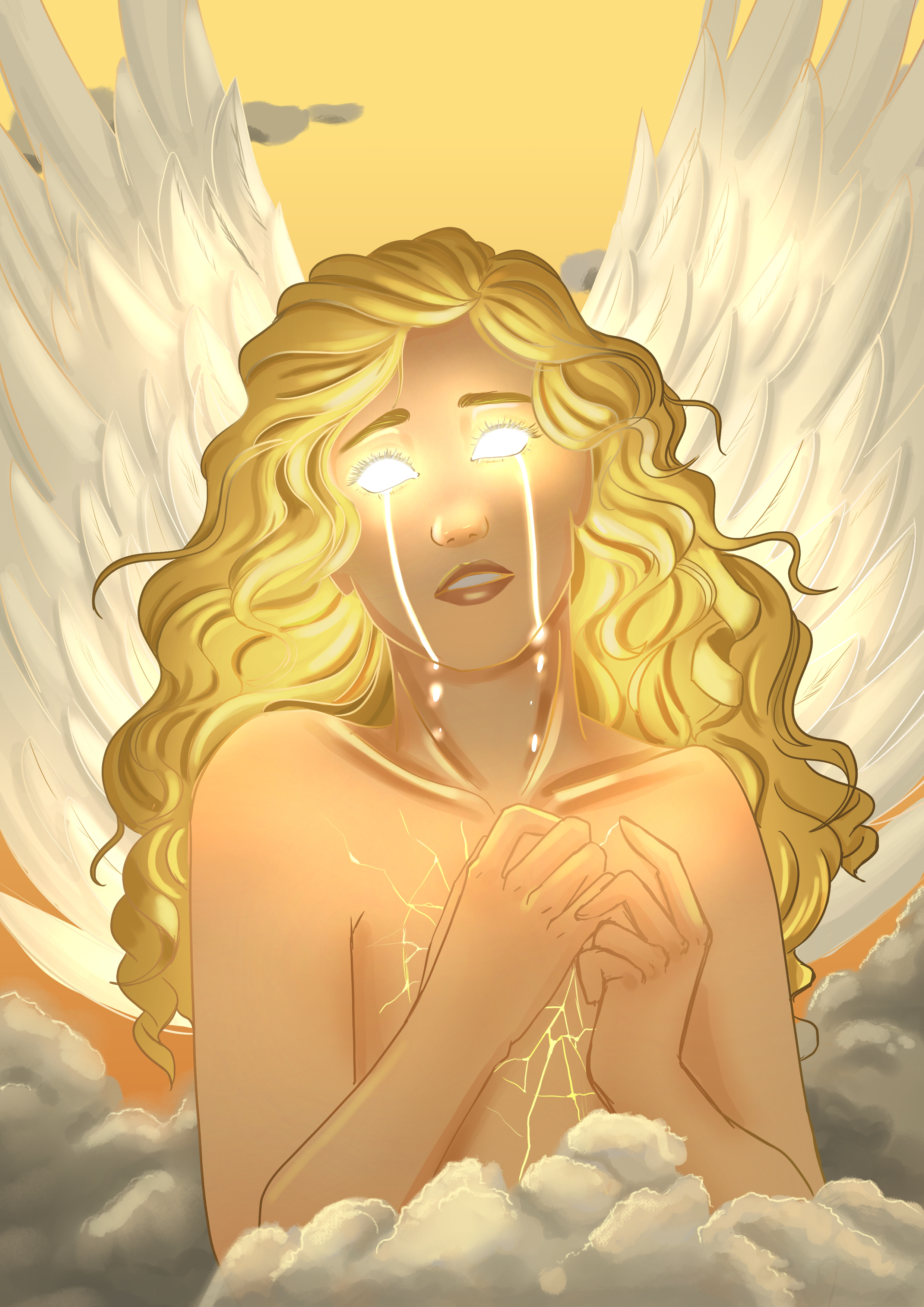 Ilustración Original. Tomé como inspiración la canción de 'Fallen Angel' de Three Days Grace. 2024