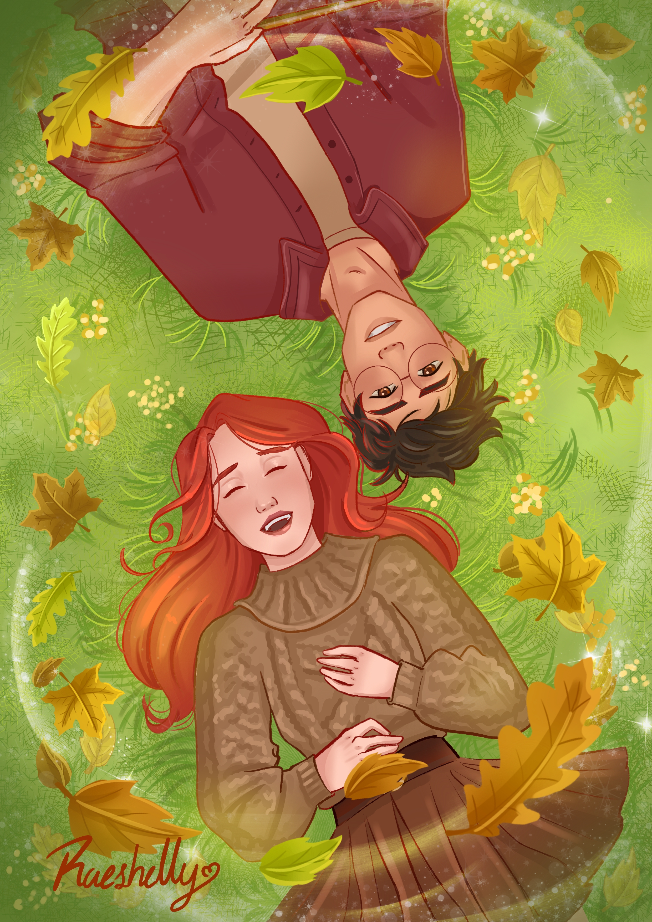 Fanart basado en los personajes de James Potter y Lily Evans de la saga de Harry Potter de J.K. Rowling. 2024